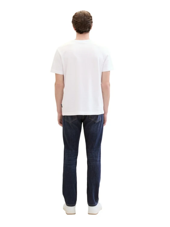 Jeansy męskie niebieskie Tom Tailor Josh Ultra Light Denim - widok z tyłu na całym modelu