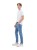 Jeansy męskie jasnoniebieskie Tom Tailor Josh Regular Slim - cały model ustawiony bokiem