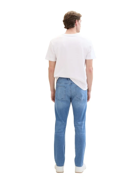 Jeansy męskie jasnoniebieskie Tom Tailor Josh Regular Slim - cały model tyłem
