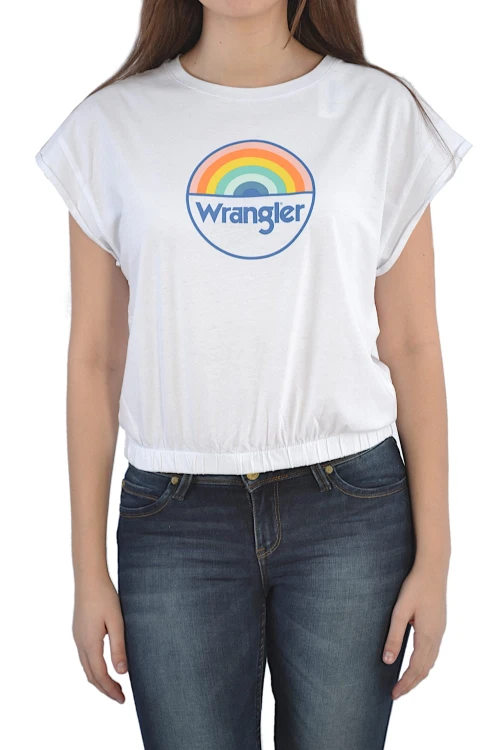 WRANGLER SUMMER TEE WHITE T-SHIRT DAMSKI