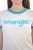 WRANGLER RINGER TEE OFF WHITE LOGO T-SHIRT DAMSKI - zbliżenie na materiał