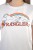 WRANGLER RAINBOW REGULAR TRUE WHITE NADRUK T-SHIRT DAMSKI - zbliżenie na materiał