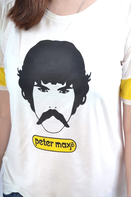 Koszulka damska biała Wrangler Peter Max Head Tee t-shirt - zbliżenie na materiał