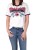 Koszulka damska luźna Wrangler Boyfiend Offwhite t-shirt z nadrukiem