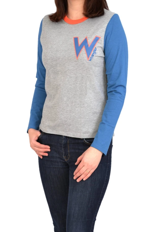 Wrangler LS Tee Grey Marl longsleeve - koszulka z długim rękawem damska