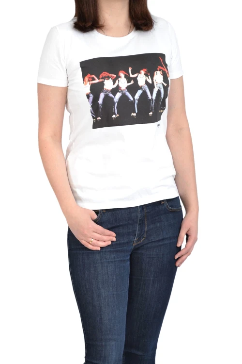 Wrangler Graphic Tee White biały t-shirt damski z nadrukiem