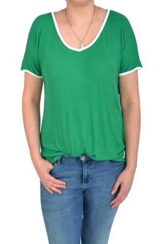 Luźna-Bluzka-Damska-Zielona-Lee-V-Neck-Tee-Jelly-Bean.jpg