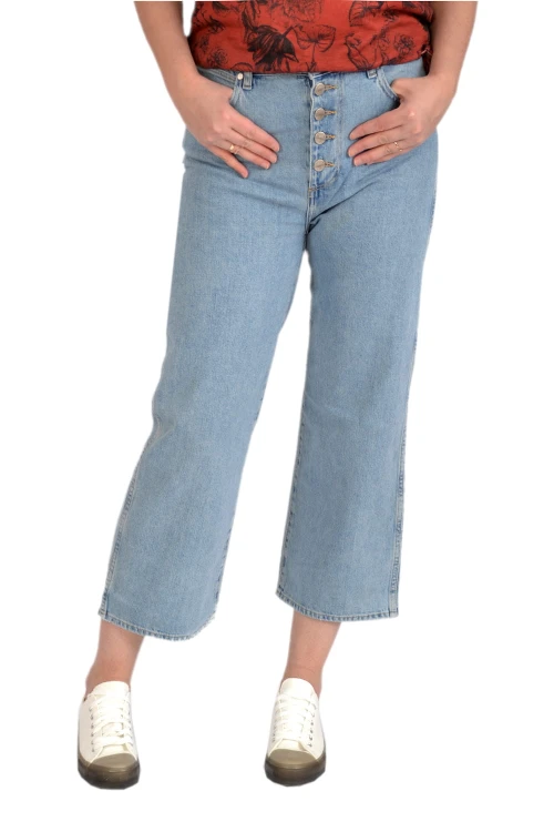 Wrangler Crop Retro-Boyfriend proste jeansy damskie 7/8 bez streczu
