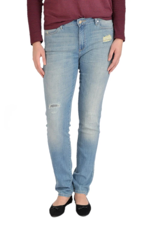 Wrangler Slim Sunfaded jeansy damskie jasne