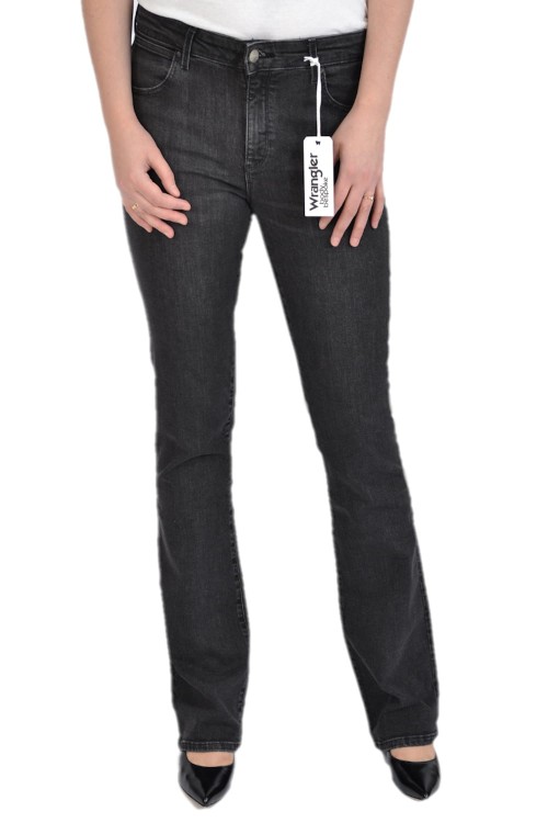 Wrangler Bootcut Midnight Bird jeansy damskie szare