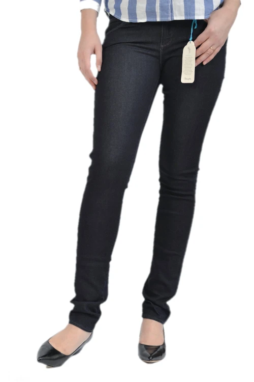 Wrangler Courtney Smooth Legs granatowe jeansy damskie biodrówki rurki