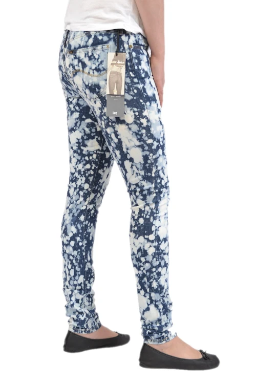 Lee Scarlett Skinny Sea Storm jeansy damskie rurki - widok z boku