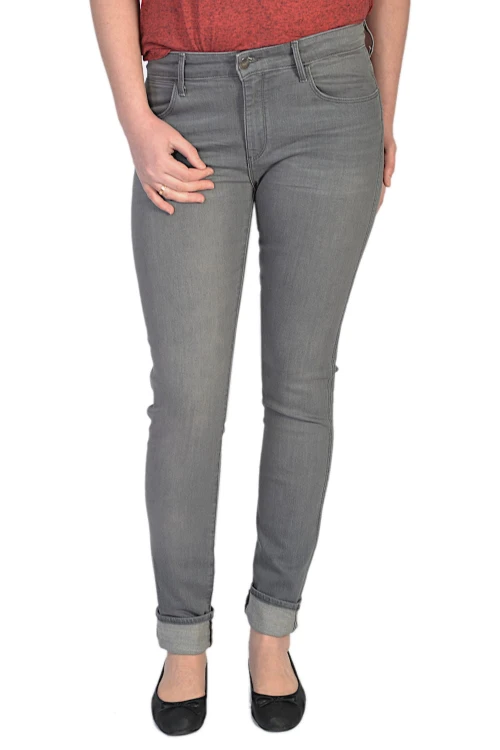 Wrangler Corynn Slate Grey szare jeansy damskie rurki