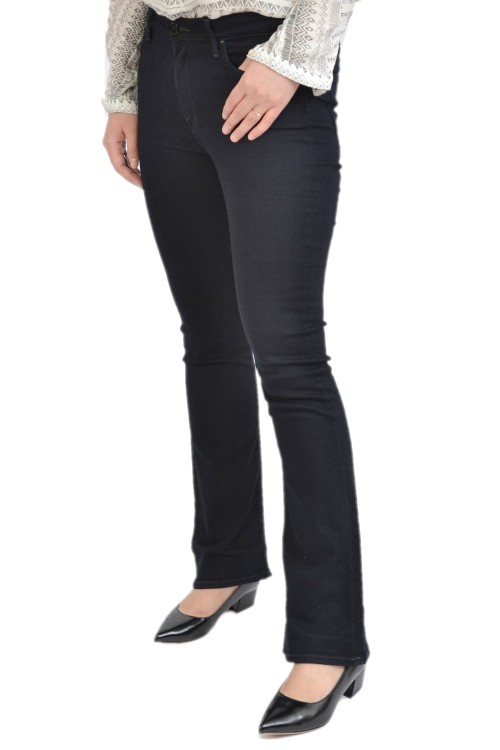 Lee Hoxie Skinny Boot Dark Night granatowe jeansy damskie dzwony