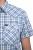 Lee Western Shirt Deep Indigo koszula męska z krótkim rękawem w kratkę - zbliżenie na materiał