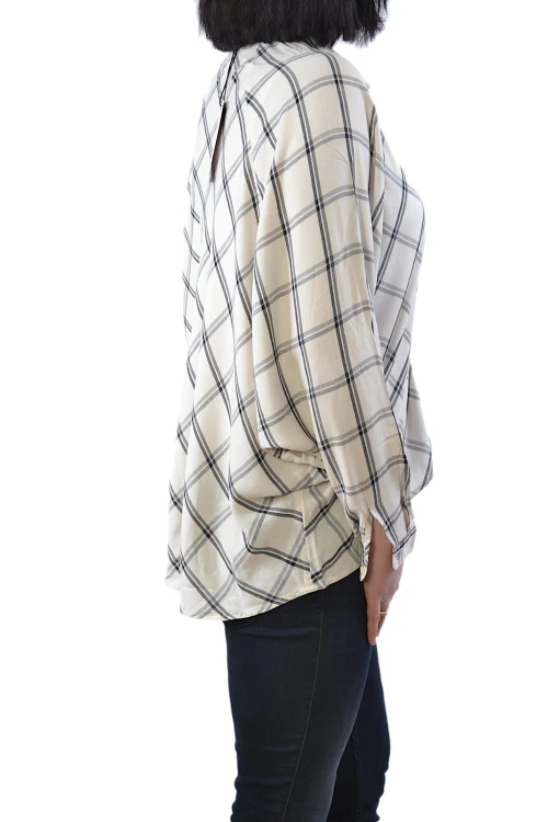 Wrangler Loose Shirt Ivory koszula damska cienka luźna - widok z boku