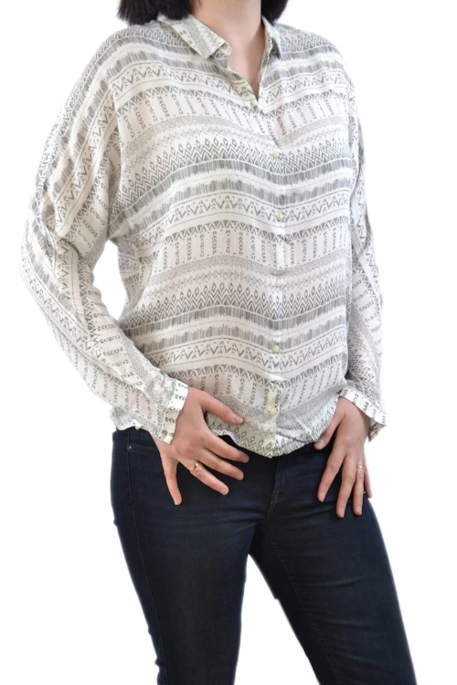 Wrangler Relaxed Shirt Offwhite luźna koszula damska cienka
