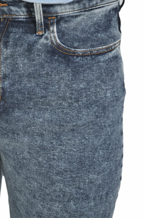 Wrangler High Rise Skinny Business jeansy damskie rurki marmurkowe z wysokim stanem - zbliżenie na materiał
