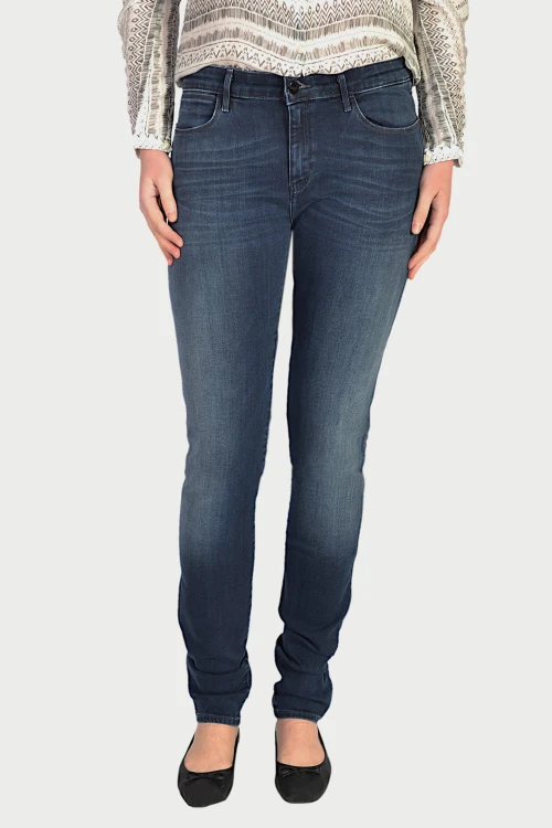 Wrangler Corynn Dark Lake jeansy damskie rurki granatowe