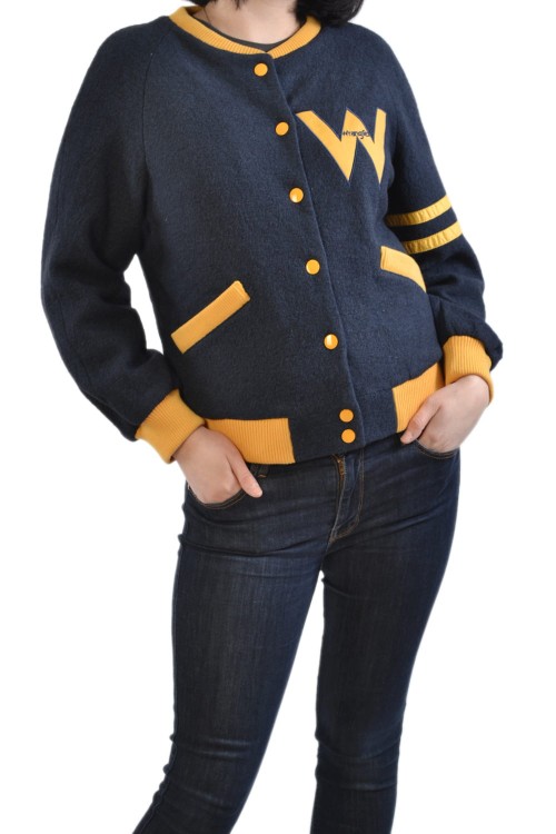 Wrangler Bomber Navy kurtka damska bomberka granatowa