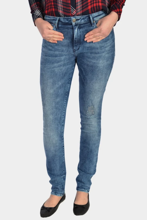 Wrangler Slim Wild Play jeansy damskie z przetarciami