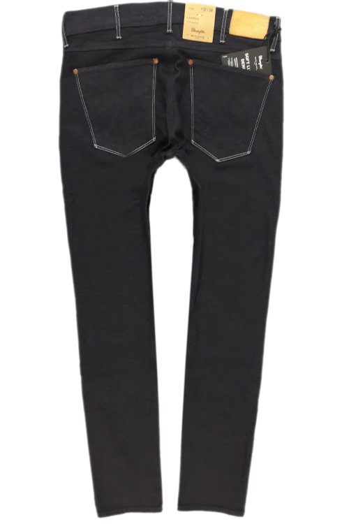 Wrangler Larston Slim Tapered Soft Hand jeansy męskie ciemnogranatowe -widok z tyłu