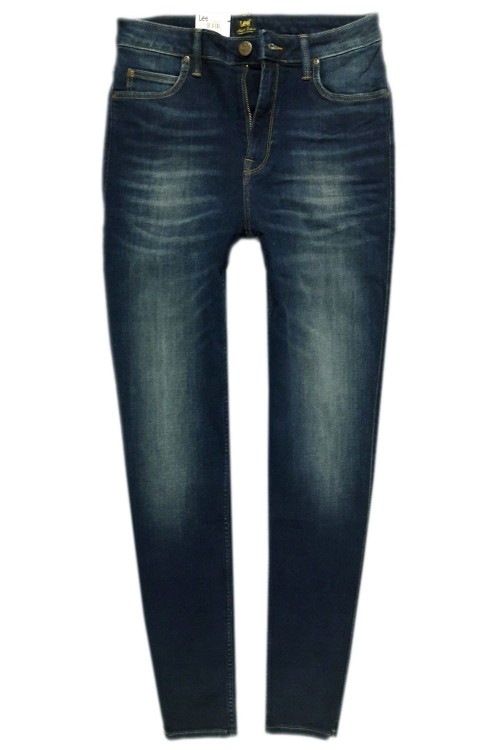 Lee Scarlett High Blue Indigo jeansy damskie rurki z wysokim stanem