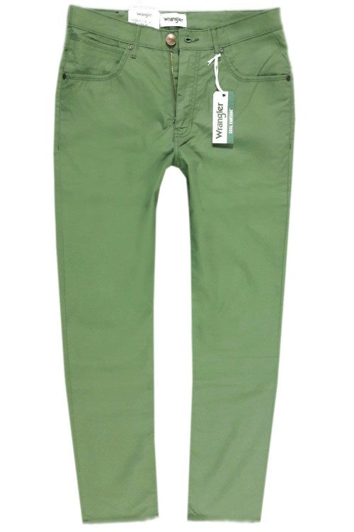 Wrangler Arizona Classic Straight Olivine proste spodnie męskie materiałowe zielone