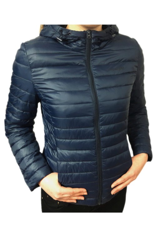 Wrangler Nylon Jacket Navy granatowa kurtka damska pikowana