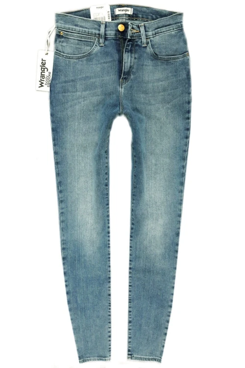 Wrangler Skinny High Rise Best Blue rurki damskie jeansy z wysokim stanem