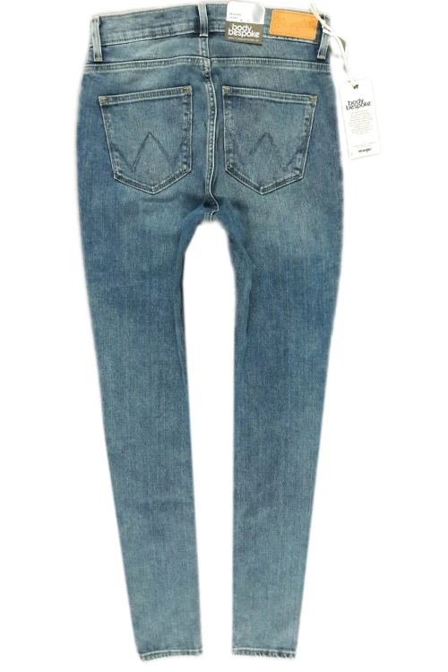 Wrangler Skinny High Rise Best Blue rurki damskie jeansy z wysokim stanem - widok z tyłu