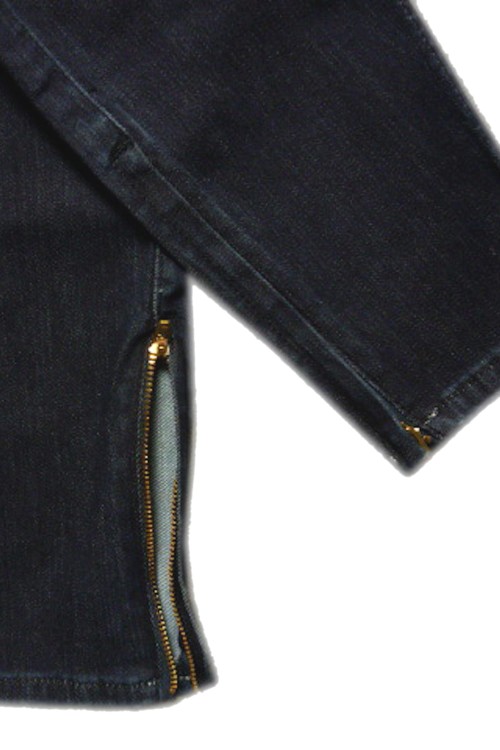 Lee Scarlett Zip jeansy damskie rurki z zameczkami - zbliżenie na nogawkę