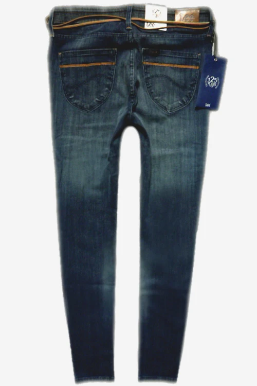 Lee Scarlett Worn Blue jeansy damskie skinny rurki - widok z tyłu