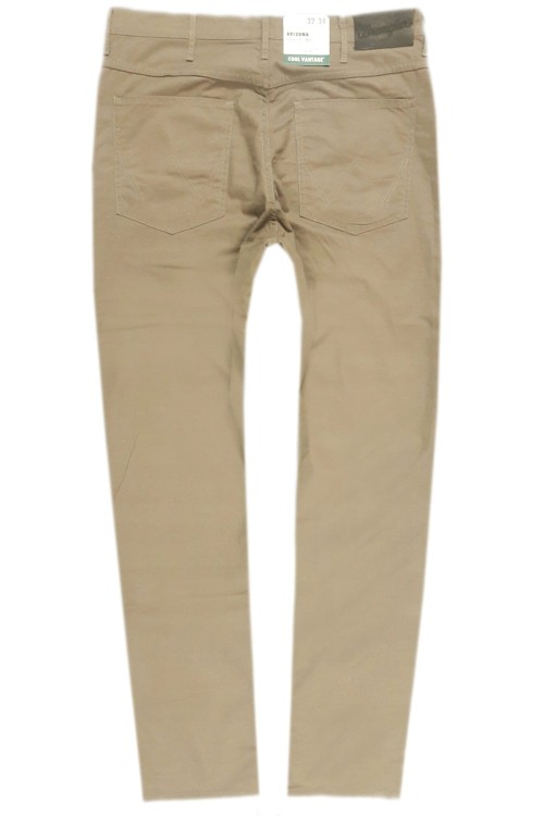 Wrangler Arizona Safari Khaki Cienkie Spodnie Materiałowe Męskie - widok z tyłu