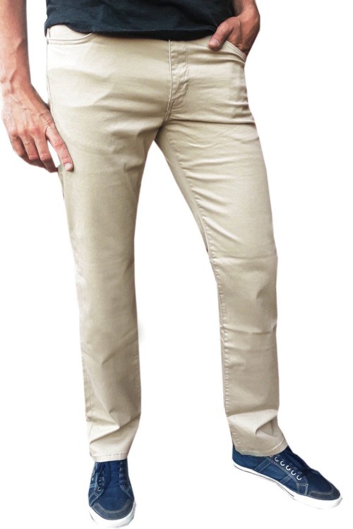Wrangler Arizona Desert Taupe beżowe spodnie materiałowe męskie proste