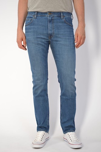 Lee Rider Slim Moody Blue Used jeansy męskie zwężane