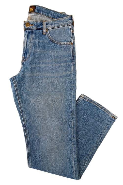 Lee West Into The Blue Worn jeansy męskie proste - zbliżenie na nogawki