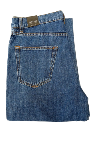 Jeansy męskie luźne proste Only & Sons Onsfive Relax Medium Blue