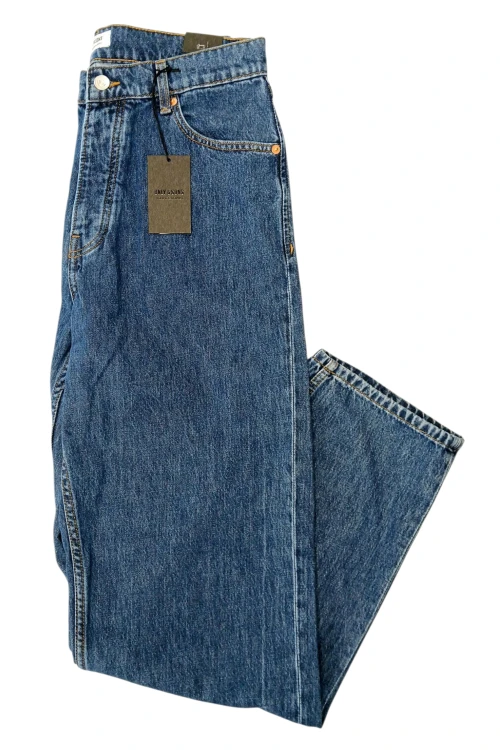 Jeansy męskie luźne proste Only & Sons Onsfive Relax Medium Blue - zbliżenie na nogawki