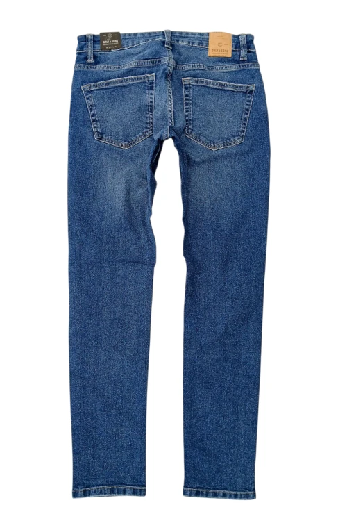 Jeansy męskie zwężane Only & Sons Onsloom Slim Blue - widok z tyłu