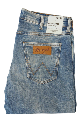 Wrangler Greensboro Regular Straight Spark Blue jeansy męskie proste