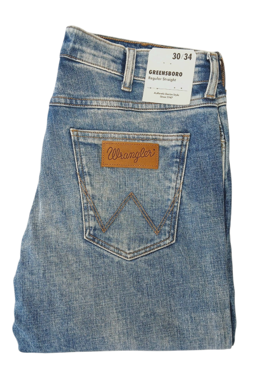 Wrangler Greensboro Regular Straight Spark Blue jeansy męskie proste