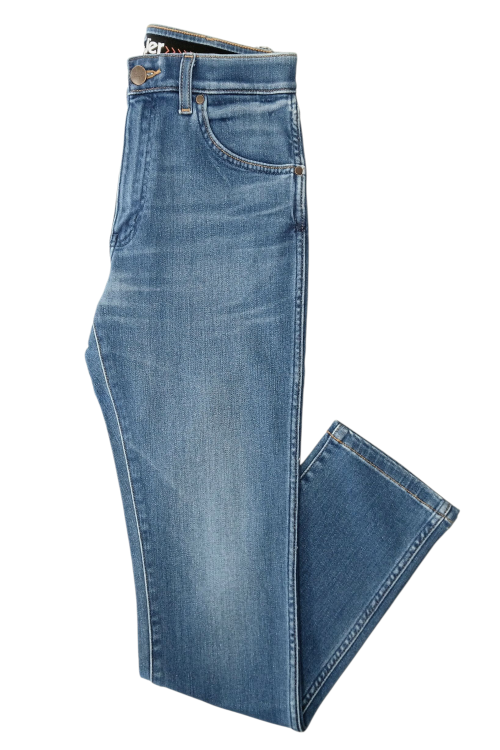 Wrangler Larston 812 Slim Tapered Rustic jeansy męskie zwężane - widok na nogawki