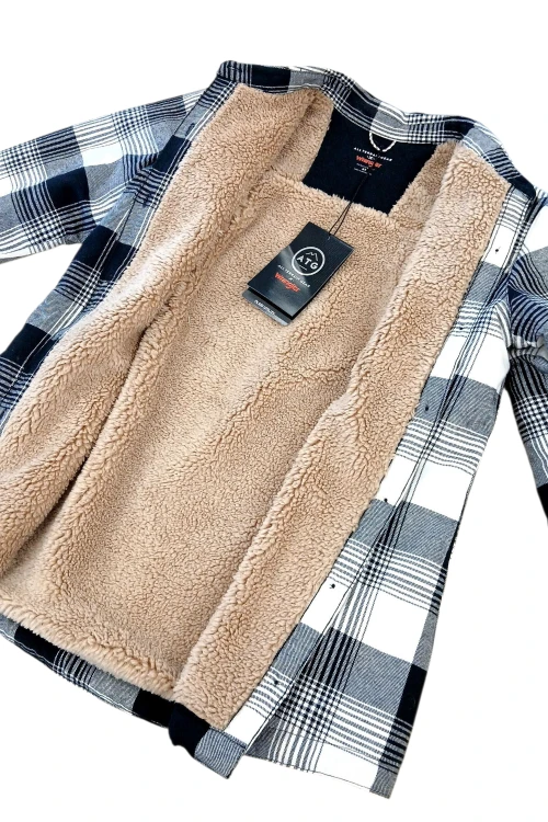 Koszula damska ocieplana w kratę Wrangler Thermal Lined Flannel Sugar Swizzle - zbliżenie na materiał
