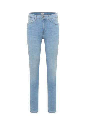 Mustang Frisco Skinny cienkie jeansy męskie jasne rurki - widok z przodu