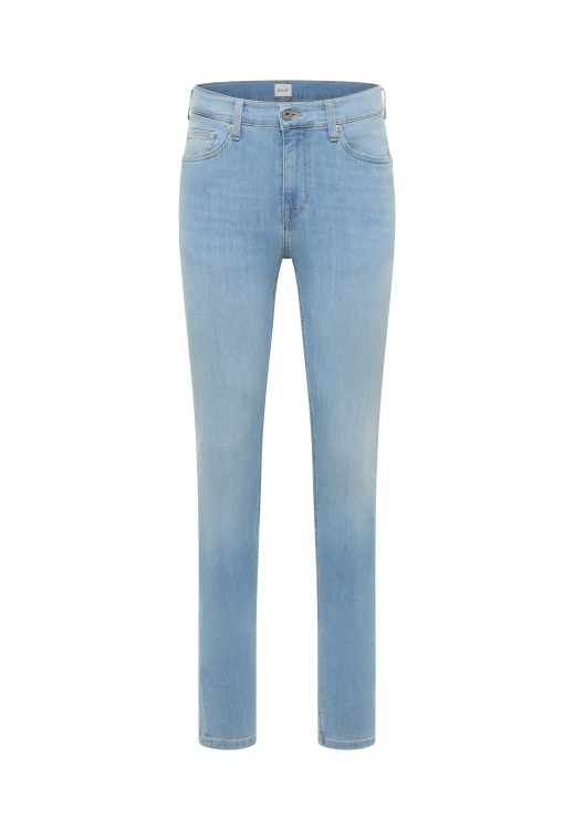 Mustang Frisco Skinny cienkie jeansy męskie jasne rurki - widok z przodu