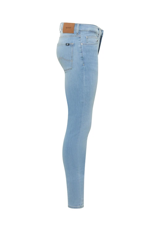 Mustang Frisco Skinny cienkie jeansy męskie jasne rurki- widok z boku