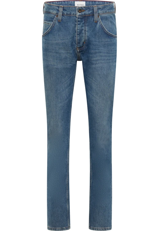 Mustang Michigan Straight Denim Blue jeansy męskie niebieskie - widok z przodu