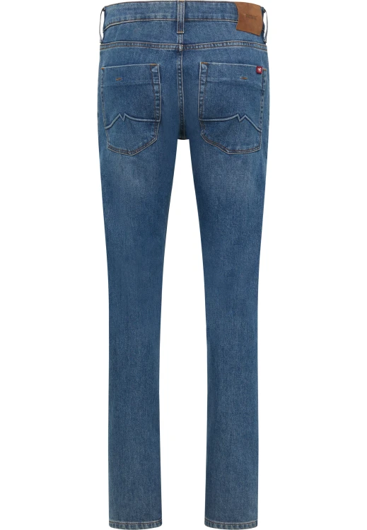 Mustang Michigan Straight Denim Blue jeansy męskie niebieskie - widok z tyłu
