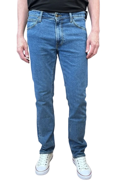 Lee Daren Zip Fly Belmont jeansy męskie proste niebieskie - widok z przodu